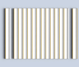 Hiwood Стеновые панели Hiwood цветные LV139 W49G белый золотой